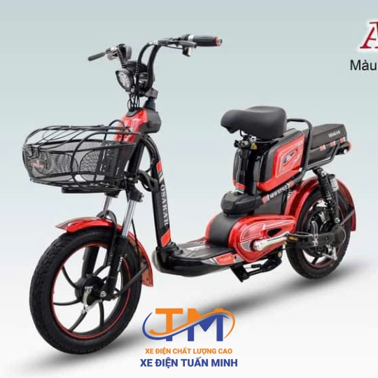 Xe Đạp Điện A10 OSAKA - Màu Đỏ Đen